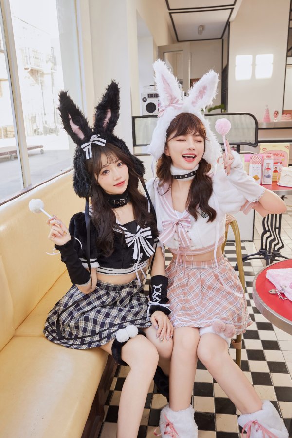 画像2: 【即日発送】ドーリーバニーアイドルセーラー【マリームーン】【ハロウィンコスプレ7点セット】【フリーサイズ/2カラー】[OF04]