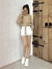 ベージュ　モデル：れみれみ　身長：163cm　着用サイズ：Fサイズ