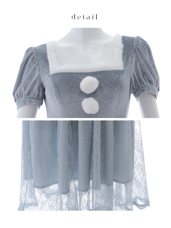 画像42: SALE!【サンタコス 5点セット】【S-Mサイズ/2カラー】ベロアワンピースサンタ[YMT]