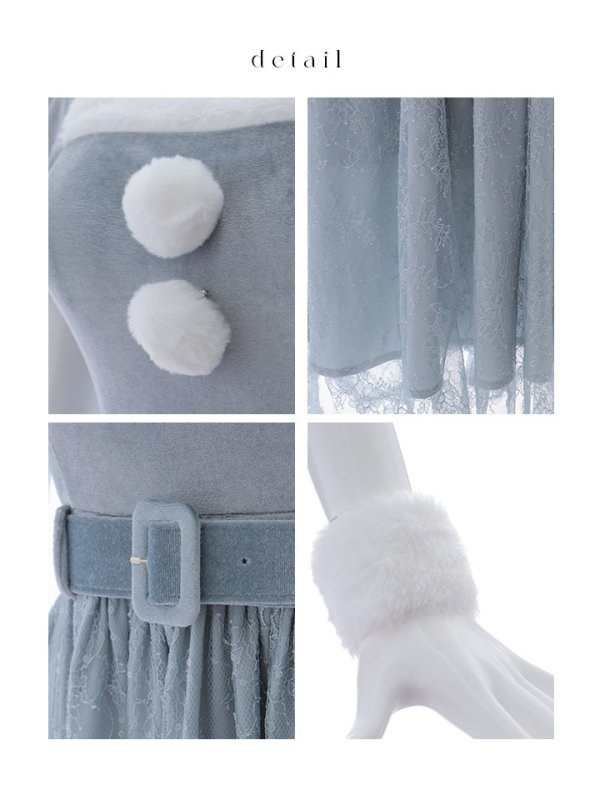 画像43: SALE!【サンタコス 5点セット】【S-Mサイズ/2カラー】ベロアワンピースサンタ[YMT]