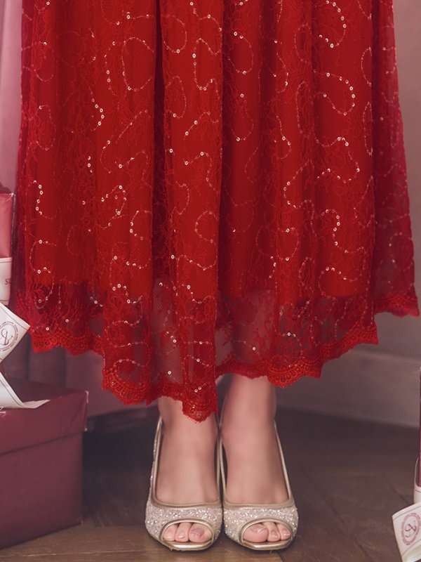 画像29: SALE!【サンタコス 5点セット】【S-Mサイズ/2カラー】ベロアワンピースサンタ[YMT]