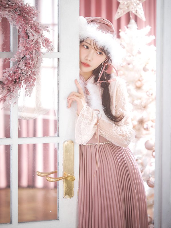 画像12: 【ノベルティ対象】【即日発送！】【サンタコス 4点セット】【S-Lサイズ/1カラー】ボレロ付きワンピースサンタ[YMT]