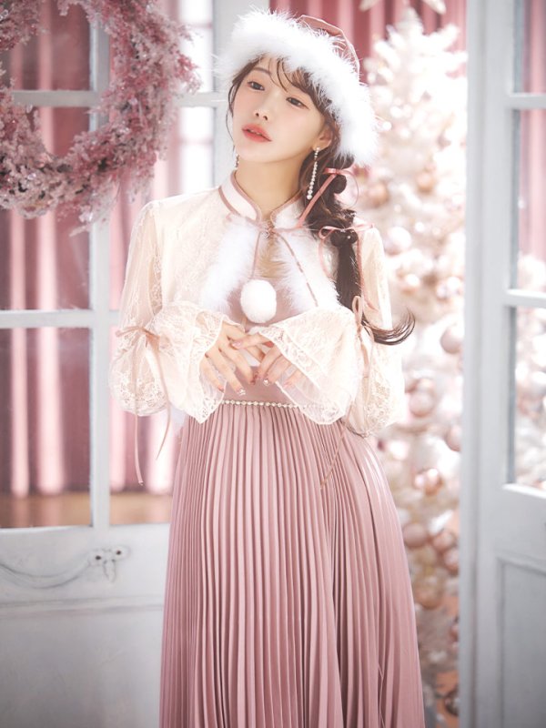 画像15: 【ノベルティ対象】【即日発送！】【サンタコス 4点セット】【S-Lサイズ/1カラー】ボレロ付きワンピースサンタ[YMT]