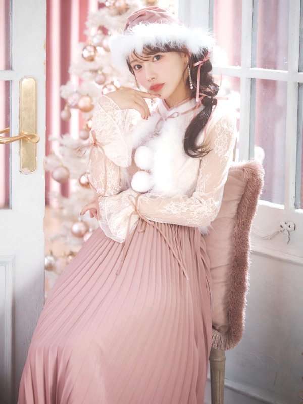 画像9: 【ノベルティ対象】【即日発送！】【サンタコス 4点セット】【S-Lサイズ/1カラー】ボレロ付きワンピースサンタ[YMT]