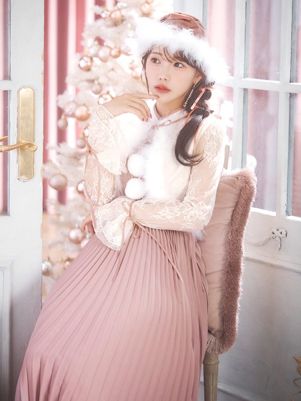 画像10: 【ノベルティ対象】【即日発送！】【サンタコス 4点セット】【S-Lサイズ/1カラー】ボレロ付きワンピースサンタ[YMT]