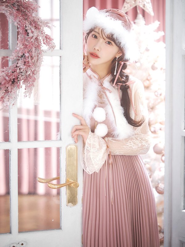 画像3: 【ノベルティ対象】【即日発送！】【サンタコス 4点セット】【S-Lサイズ/1カラー】ボレロ付きワンピースサンタ[YMT]