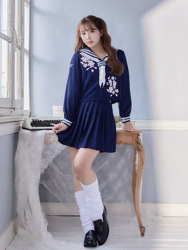 画像17: 【即日発送！】【ハロウィン】ピンクJKコスプレセット【ハロウィン3点セット】【S?Mサイズ/1カラー】(B023SB/0415socksSB)[OF01]