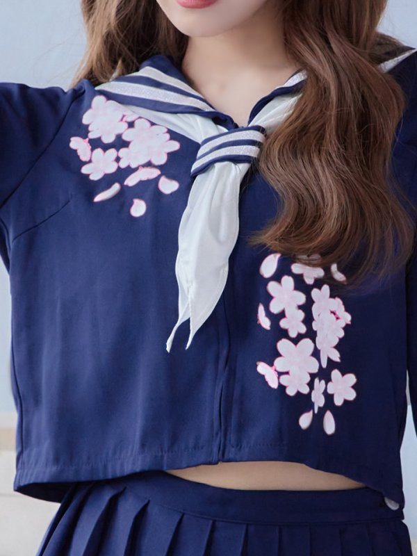 画像7: 【即日発送！】【ハロウィン】セーラー服JK/女子高生/セーラー服コスプレセット【ハロウィン3点セット】【S〜Mサイズ/2カラー】(B7748/B023SB/0415socksSB)[HC03]