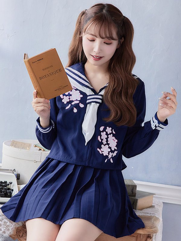 画像9: 【即日発送！】【ハロウィン】セーラー服JK/女子高生/セーラー服コスプレセット【ハロウィン3点セット】【S〜Mサイズ/2カラー】(B7748/B023SB/0415socksSB)[HC03]