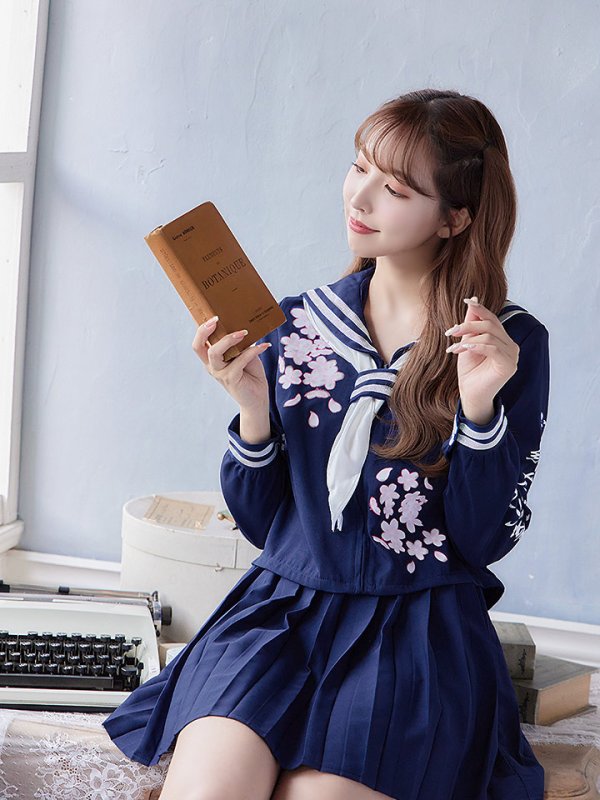 画像11: 【即日発送！】【ハロウィン】セーラー服JK/女子高生/セーラー服コスプレセット【ハロウィン3点セット】【S〜Mサイズ/2カラー】(B7748/B023SB/0415socksSB)[HC03]