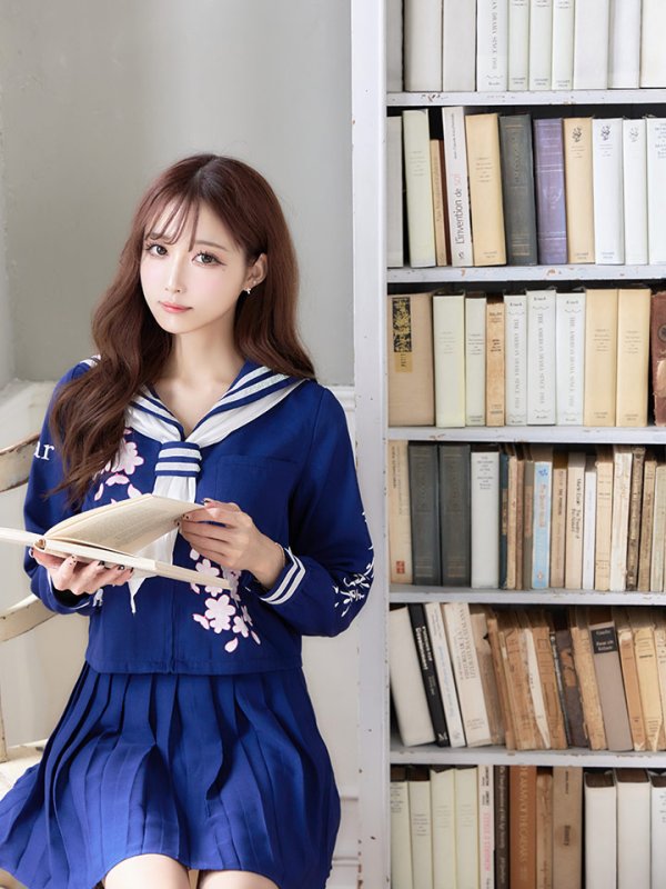 画像10: 【即日発送！】【ハロウィン】セーラー服JK/女子高生/セーラー服コスプレセット【ハロウィン3点セット】【S〜Lサイズ/1カラー】(B7748/B023SB/0415socksSB)[HC03]