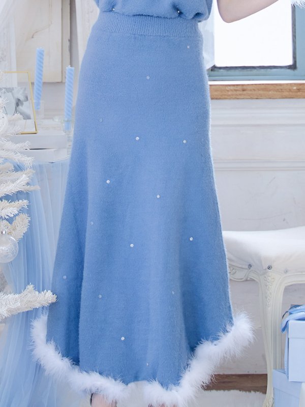 画像8: SALE!【サンタコス 5点セット】【S-Lサイズ/2カラー】ビジューニットワンピースサンタコスプレ[YMT]