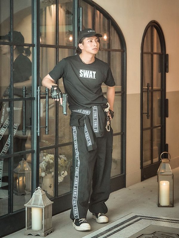 画像3: 【SALE!!】【即日発送】SWATコスチューム 【コスプレ2点セット】【S-XXLサイズ】(OF0106-SV)[OF01]