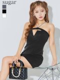 XSサイズあり【Glossy/グロッシー】バックリボン/ バストスリット/ シンプル/ タイト/ ミニドレス/ キャバドレス[OF2]