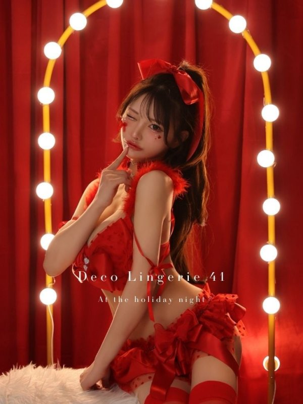 画像1: 【Deco Lingerie/ デコランジェリー】 Deco Lingerie41/ ランジェリー/ 4点セット[OF02C]