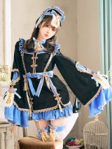 【ノベルティ対象】【即日発送】ハニーリボンロリータキョンシー【マリームーン】【ハロウィンコスプレ7点セット】【フリーサイズ/1カラー】[OF01]