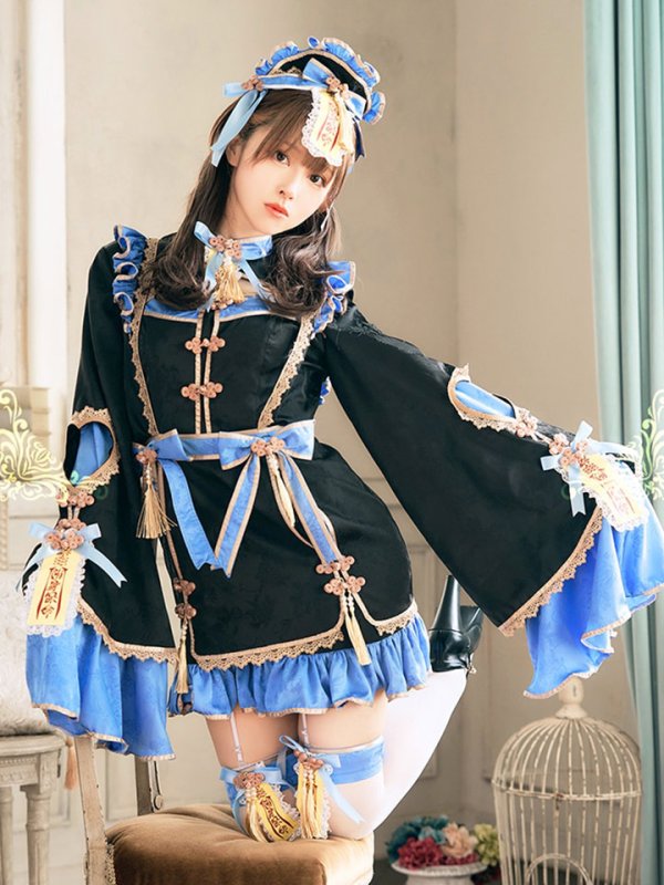 ブルー　モデル身長：155cm　着用サイズ：Fサイズ