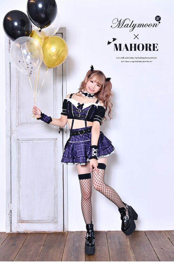 画像1: 【即日発送】【姫宮まほれコラボ】ロックパンキッシュ【マリームーン】【ハロウィンコスプレ7点セット】【フリーサイズ/1カラー】[YMT]