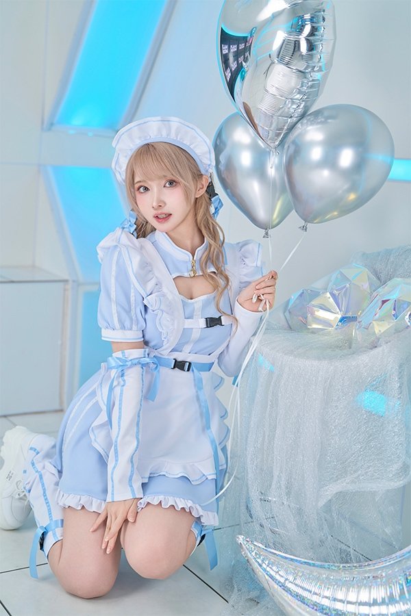 画像14: 【即日発送】アクセントラインハーネスジャージメイド【マリームーン】【ハロウィンコスプレ6点セット】【フリーサイズ/3カラー】[HC03]