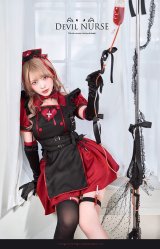【即日発送】ブラックデビルハーネスナース【マリームーン】【ハロウィンコスプレ9点セット】【フリーサイズ/1カラー】[YMT]