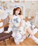 ブルー　モデル身長：162cm　着用サイズ：Fサイズ