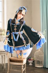 【ノベルティ対象】【即日発送】ハニーリボンロリータキョンシー【マリームーン】【ハロウィンコスプレ7点セット】【フリーサイズ/1カラー】[OF01]