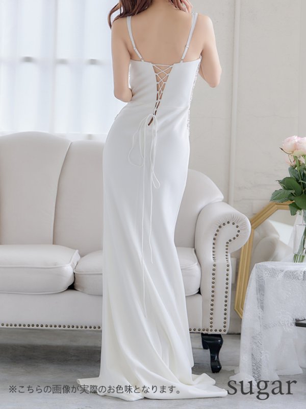 画像9: sugarオリジナルカラーあり☆【IRMA/イルマ】刺繍 / ビジュー/ ストレッチ/ スリット/ ロングドレス /キャバドレス long[OF2A]