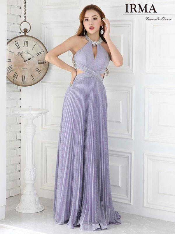 画像3: 【IRMA/イルマ】ラメ/プリーツ/ サイドシアー/ アメスリ/ ロング/ キャバドレス long[OF2A]