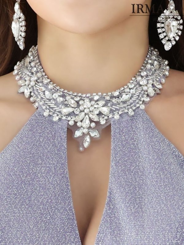 画像5: 【IRMA/イルマ】ラメ/プリーツ/ サイドシアー/ アメスリ/ ロング/ キャバドレス long[OF2A]