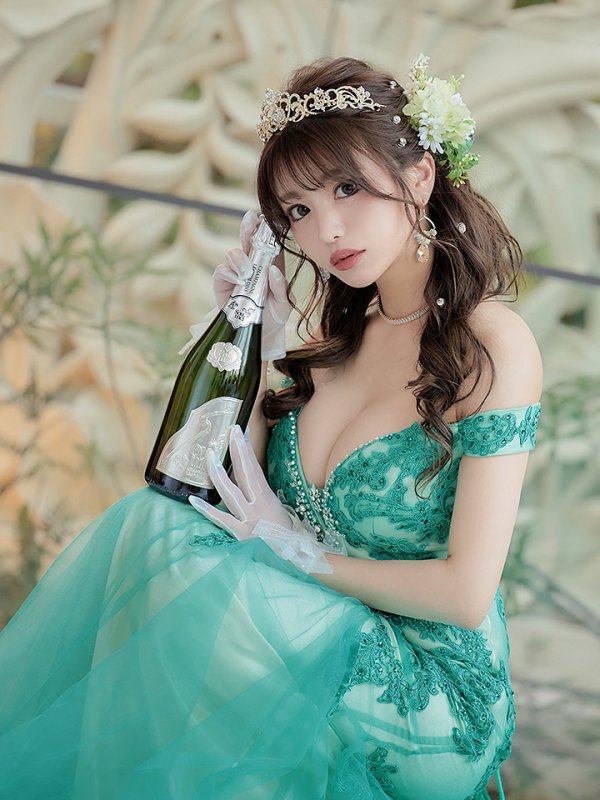 画像5: 【関西コレクション着用】13号あり【JEAN MACLEAN/ジャンマクレーン】刺繍/ オフショル/ スピンドル/ マーメイド/ チュール/ ロング/ キャバドレス long[OF2A]