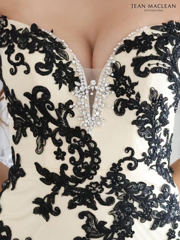 画像8: 13号あり【JEAN MACLEAN/ジャンマクレーン】刺繍/ オフショル/ スピンドル/ マーメイド/ チュール/ ロング/ キャバドレス long[OF2A]