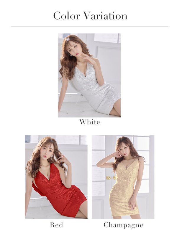 画像18: Lサイズあり【IRMA/イルマ】スパンコール/ ノースリーブ/ タイト/ ミニドレス/ キャバドレス【HC02】