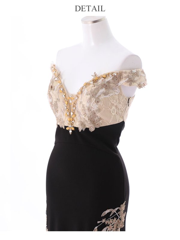 画像8: Lサイズあり【IRMA/イルマ】フラワーレース/ オフショル/  タイト/ ロングドレス/ キャバドレス long[OF2A]