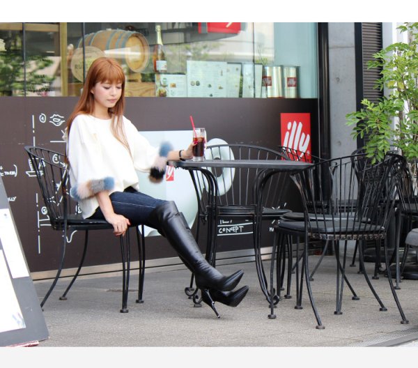 画像2: 【COMEX】 2color/ 12cmヒール/ ニーハイブーツ/ ブーツ/ ピンヒール/ ブーツ/ ハイヒール/ ポインテッドトゥ/ レザー/ スエード【OFJH】