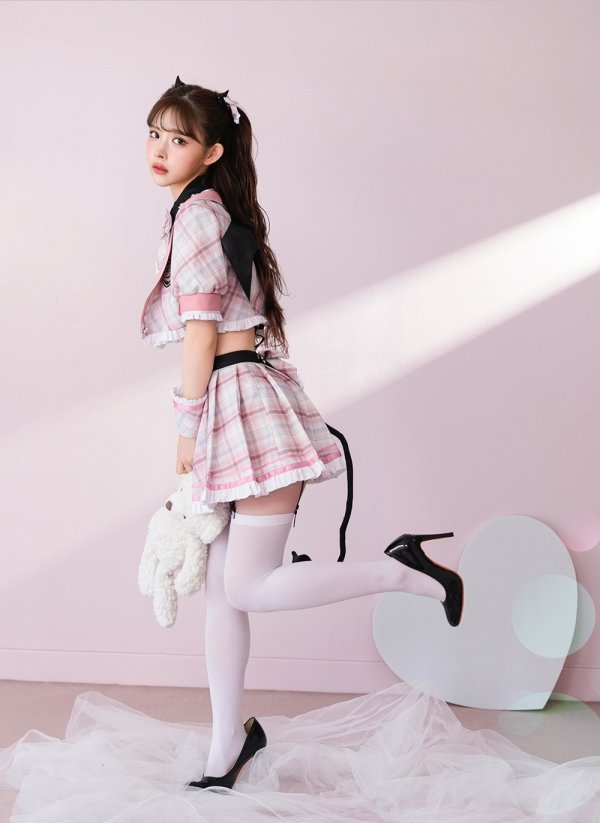 画像10: 【即日発送】チェックデビル制服コスチューム【マリームーン】【ハロウィンコスプレ10点セット】【フリーサイズ/2カラー】[HC03]