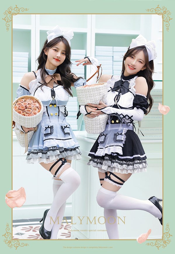 画像1: 【即日発送】プリンセスメイド【マリームーン】【ハロウィンコスプレ8点セット】【フリーサイズ/2カラー】[YMT]