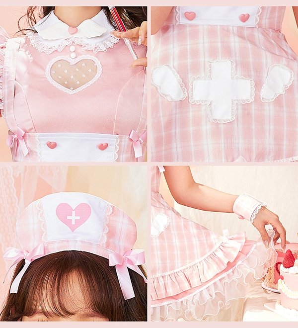 画像15: 【即日発送】アイドルチェックナース【マリームーン】【ハロウィンコスプレ5点セット】【フリーサイズ/2カラー】[HC03]