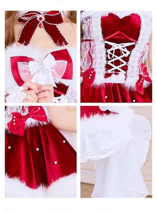 画像8: 【クリスマスコスプレ13点セット】【Malymoon/マリームーン】プリンセスチュールファーサンタコスプレ【2サイズ/1カラー】【予約/12月上旬発送予定】[HC03]