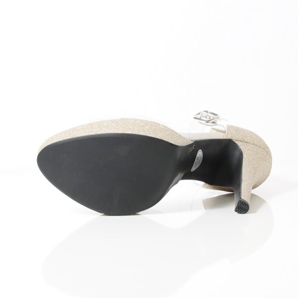 画像14: 【COMEX】 2color/ 13cmヒール/ クリアサンダル/ ラメ / ハイヒール/ アンクルストラップ/ サンダル[OF02]