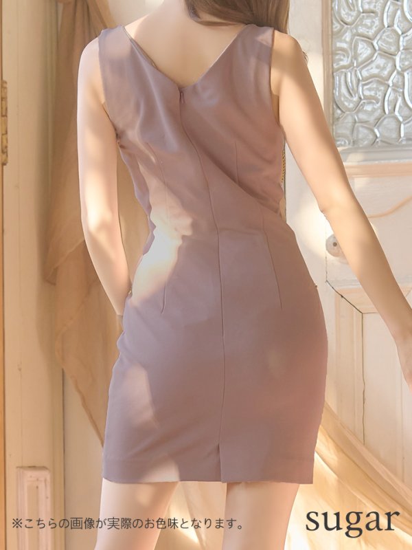 画像9: sugarオリジナルカラーあり☆【IRMA/イルマ】刺繍/ ビジューデザイン/ サイドシアー/ ストレッチ/ タイト/ ミニドレス/ キャバドレス【HC02】
