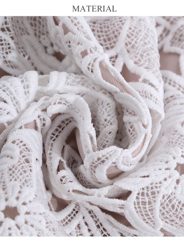 画像13: Lサイズあり!!【JEAN MACLEAN/ジャンマクレーン】フラワーレース/ベルト付き/変形スカート/タイト/ ミディアム丈/ ミニドレス/ キャバドレス【HC02】