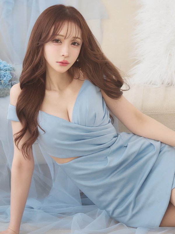 画像45: sugarオリジナルカラー・XSサイズあり【IRMA/イルマ】ワンカラー/ カットアウト/ オフショル/ タック/ 変形スカート/ タイト/ ミニドレス/ キャバドレス【HC02】