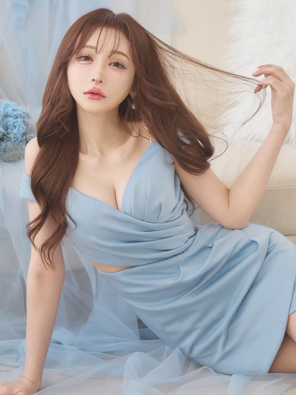 画像47: sugarオリジナルカラー・XSサイズあり【IRMA/イルマ】ワンカラー/ カットアウト/ オフショル/ タック/ 変形スカート/ タイト/ ミニドレス/ キャバドレス【HC02】