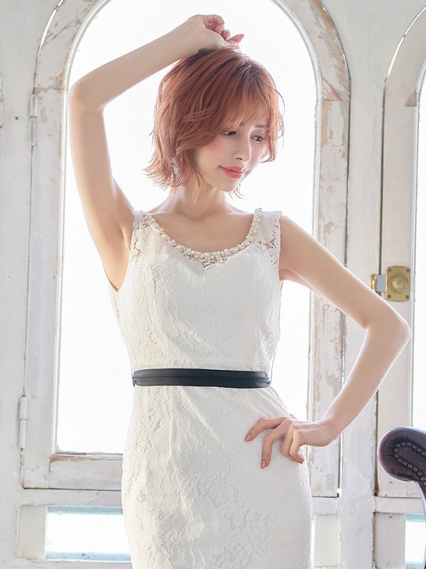 画像6: 【IRMA/イルマ】レース/リボン/パール/ タイト/ ミニドレス/ キャバドレス【HC02】