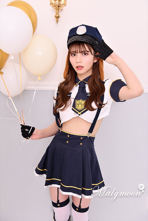 画像1: 【即日発送】犬のおまわりさんコスプレ/プリーツ【マリームーン】【ハロウィンコスプレ10点セット】【フリーサイズ/1カラー】[HC02]