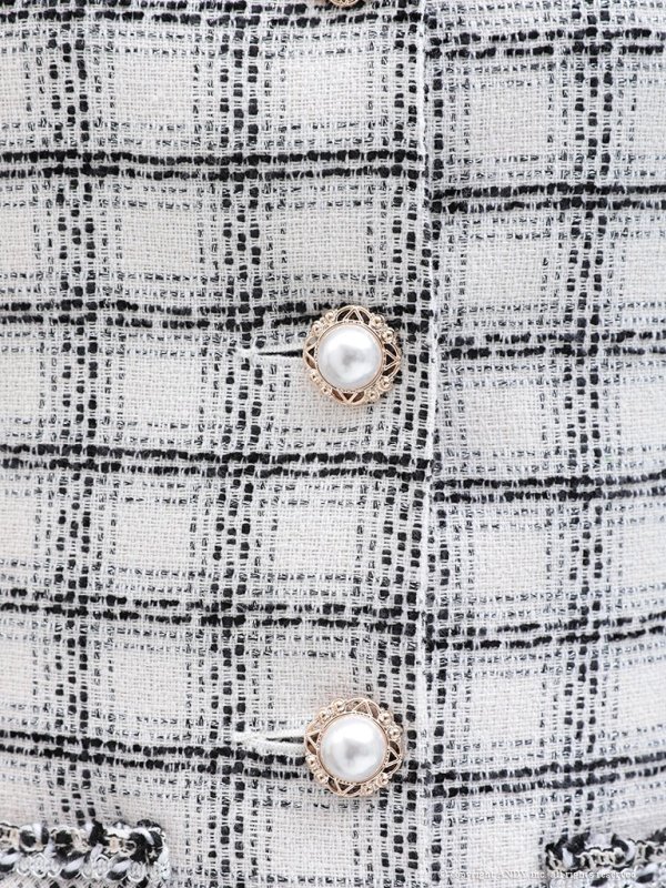 画像7: 【an/アン】 ツイード / ノースリーブ/ 襟付き/ Aライン/ 台形スカート/ ミニドレス/ キャバドレス[OF05]