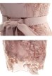 画像14: Lサイズあり【DEA.by ROBE de FLEURS/ディアバイローブドフルール】スパンコールフラワー刺繍/ ウエストリボン/ 膝丈/ キャバドレス[OF2]