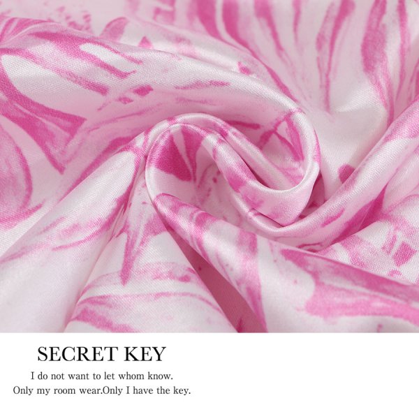 画像10: SALE！【ルームウェア】リーフプリントサテンシャツパジャマ [HC02]