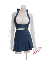 XSサイズあり【an /アン】チュール/ オフショルダー/ リボン/ デコルテクロス/ ホルターネック/ バストジッパー/ ボックスプリーツ/ フレア/ セットアップ/ ミニドレス/ キャバドレス[OF05]