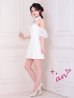 画像17: XSサイズあり【an /アン】フロントジップ/ シースルー/ レース/ 襟/ プリーツ/ ノースリーブ/ フレア/ ワンピース/ ミニドレス/ キャバドレス[OF05]] (17)